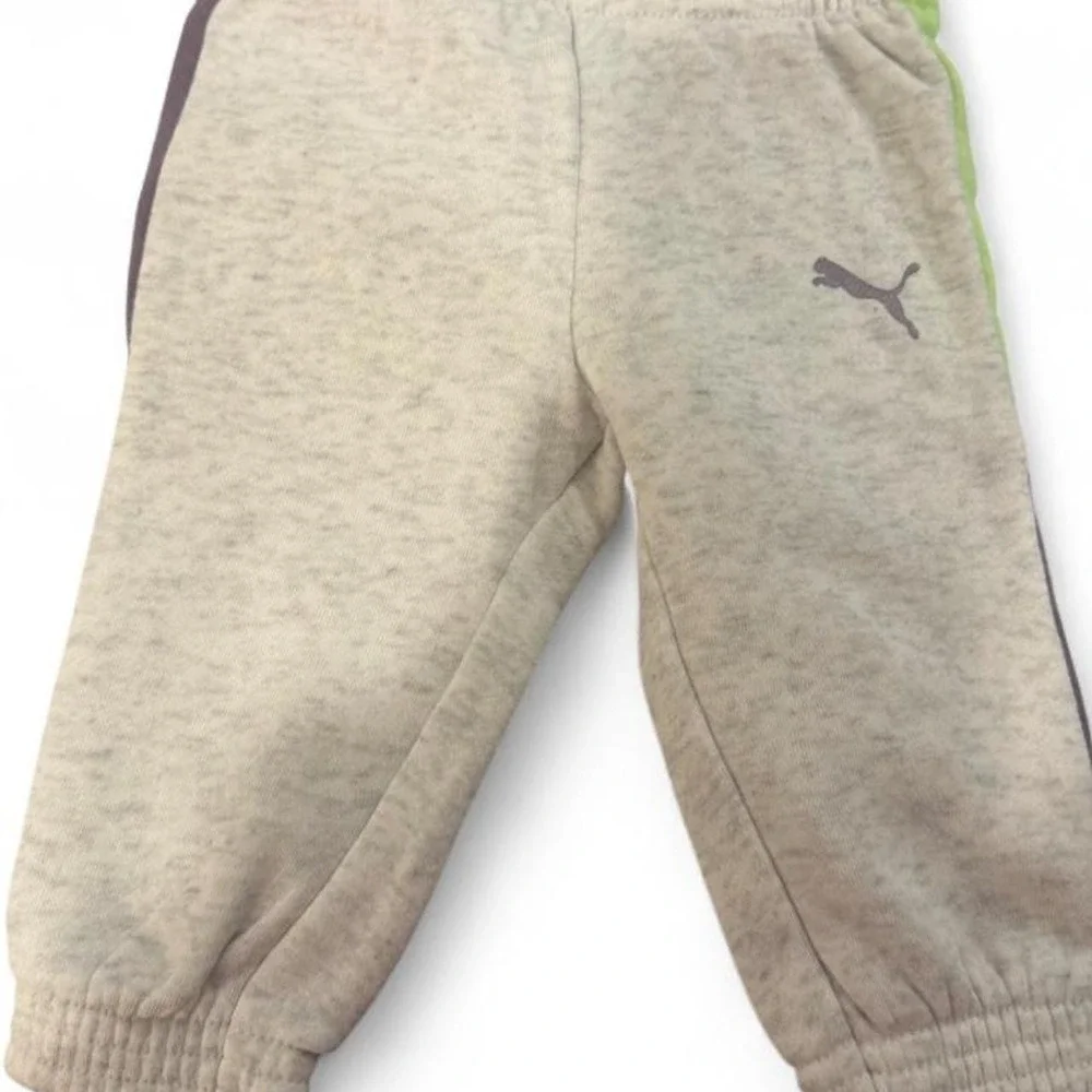 Puma Baby Boys 3-Piece Tracksuit Set Gray Purple Lime Green 0-3M PGF24-11425